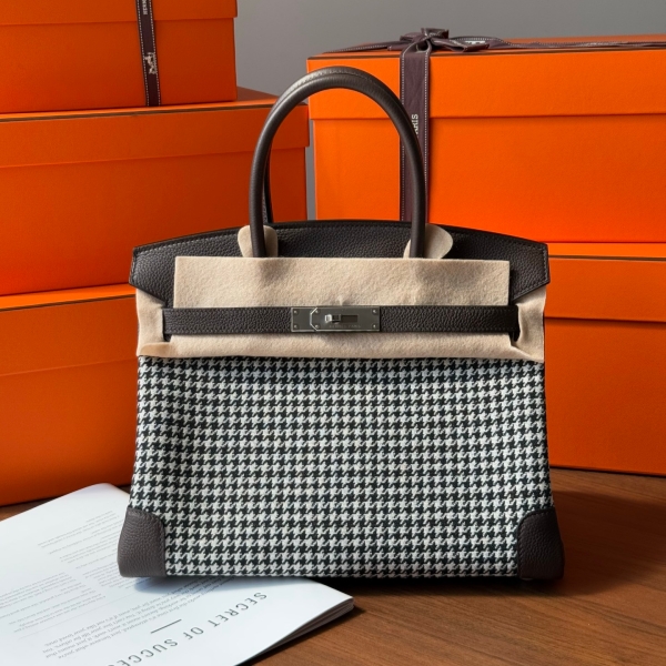 【エルメス HERMES】バーキン25 レナージュカロ エベンヌ (46)  トゴ シルバー金具（100％手縫）